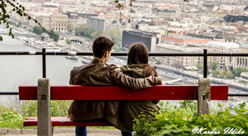 Vue depuis la Citadelle à Budapest