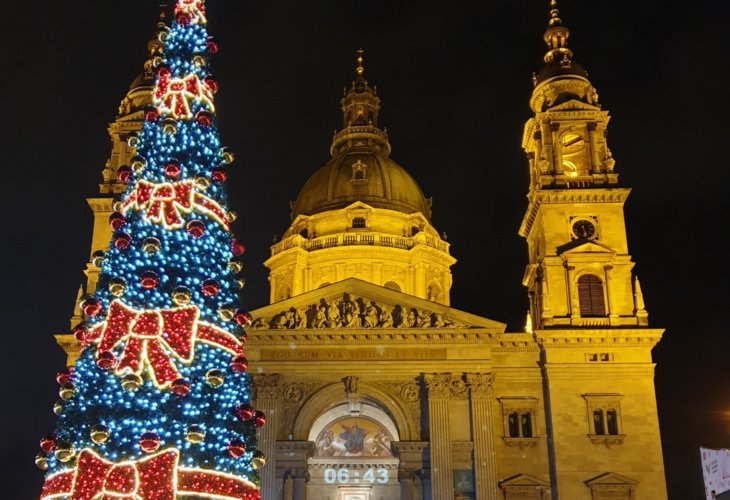 Basilique à Noël à Budapest