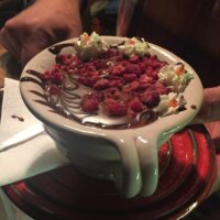 Rengeteg Romkafé Budapest - chocolat chaud aux framboises